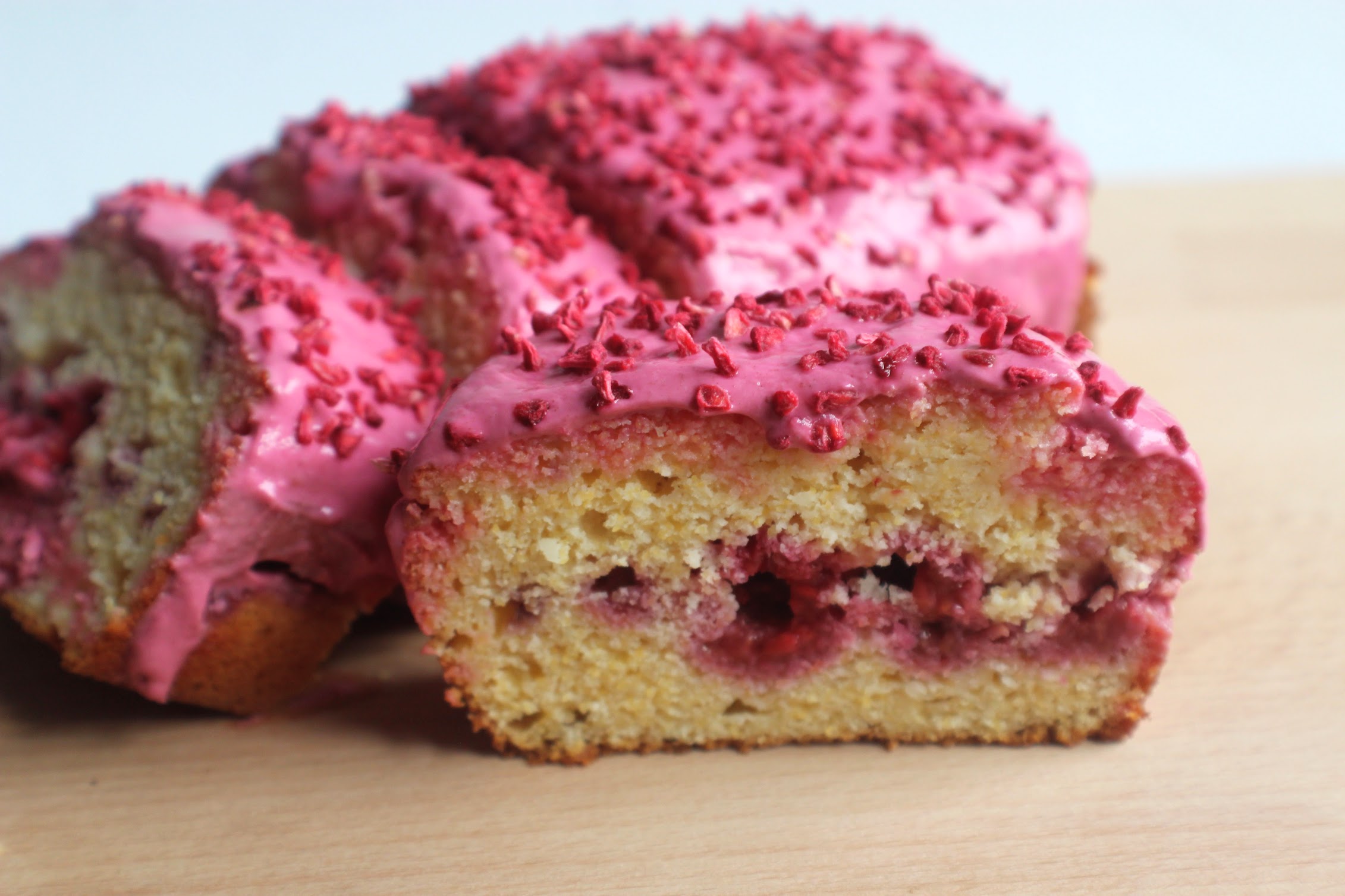 Pretty Pink Raspberry & Polenta Loaf – SpamellaB’s Health Food Blog