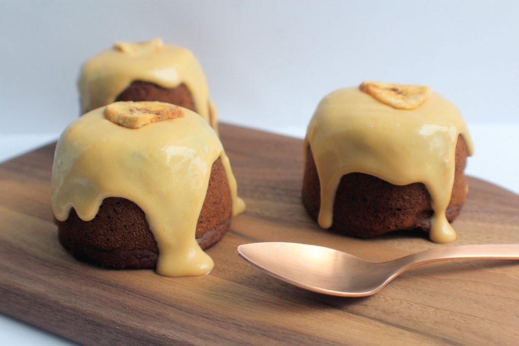 Banana, Chocolate & Salted Caramel Puddings Indulging Innocently