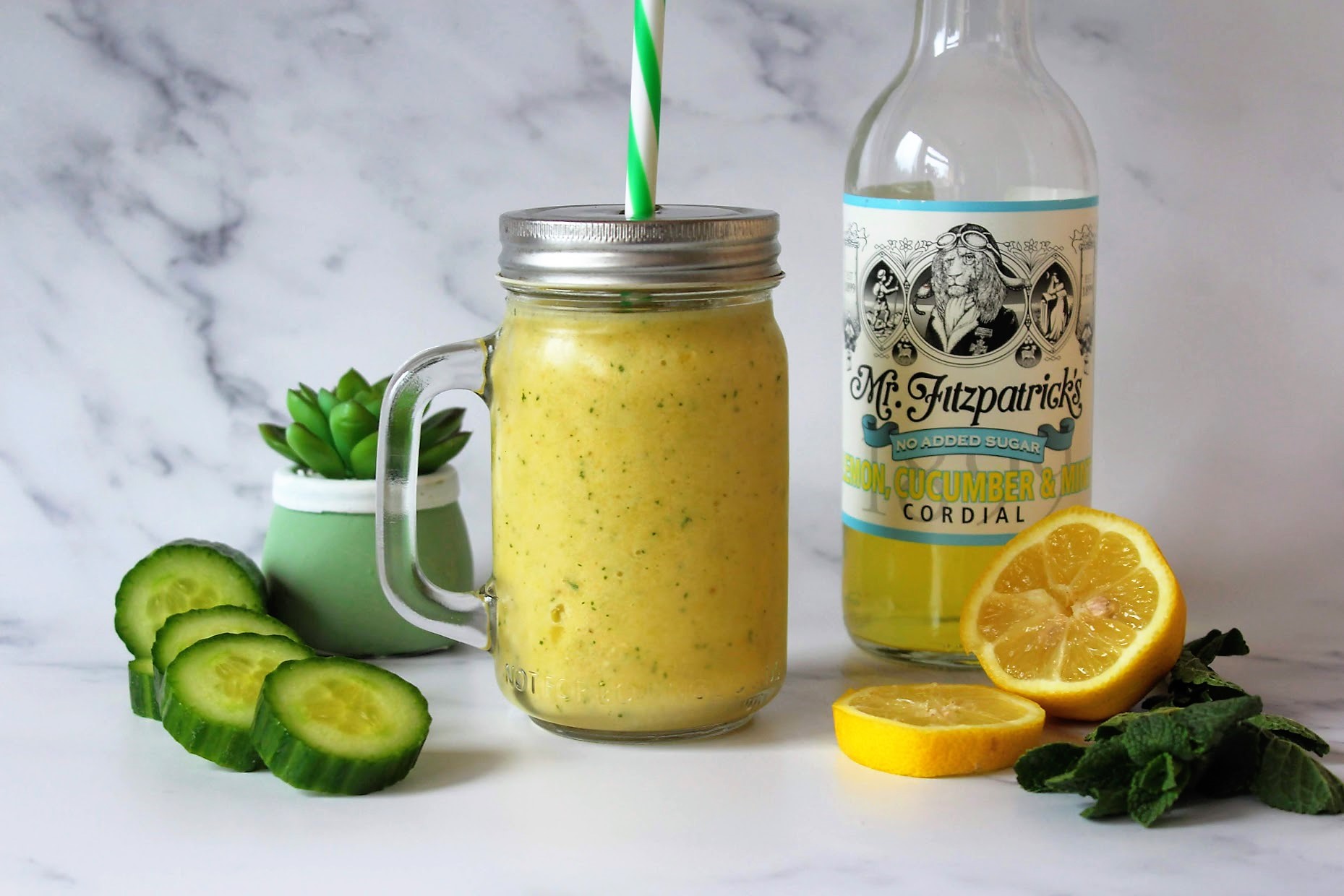 Lemon, Cucumber & Mint Smoothie Indulging Innocently Recipes by