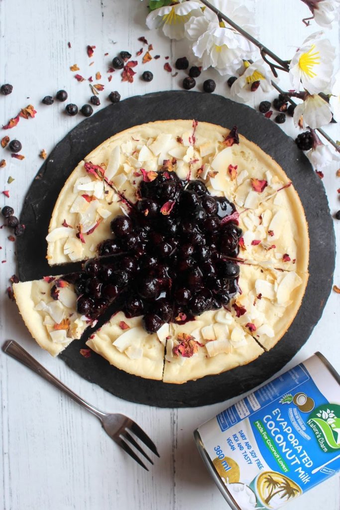 Blueberry Vanilla Vegan Cheesecake - Blog de comida saudável do SpamellaB 3