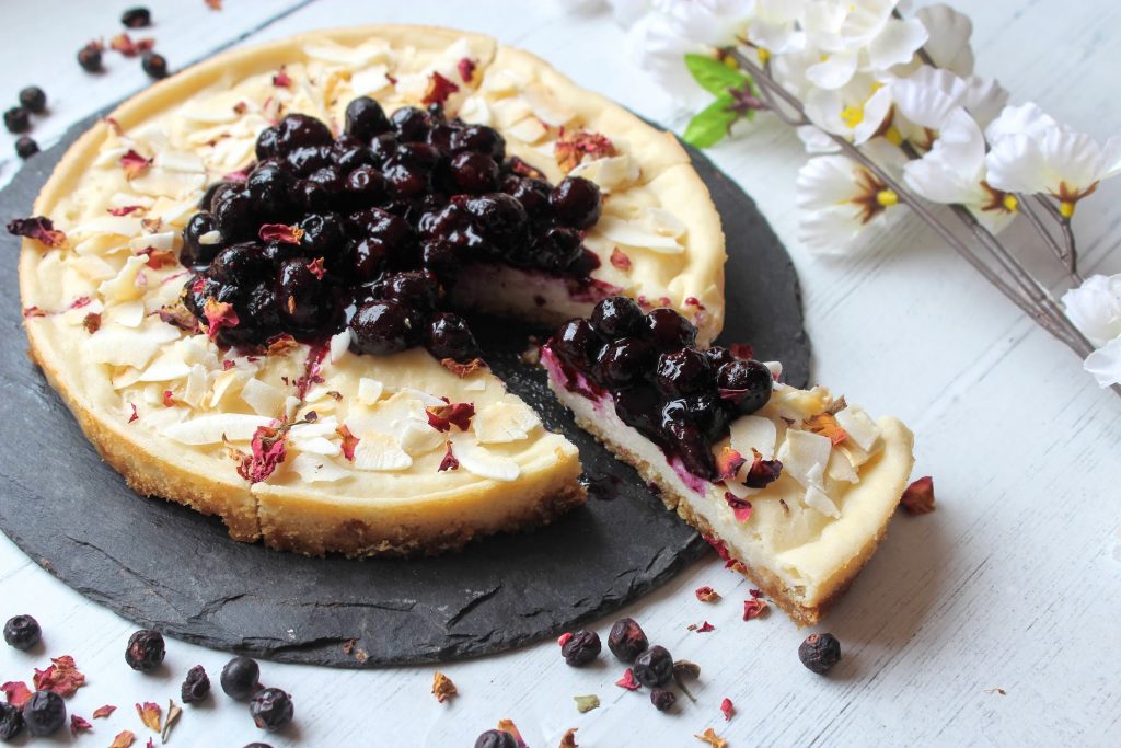 Blueberry Vanilla Vegan Cheesecake - Blog de comida saudável do SpamellaB 4