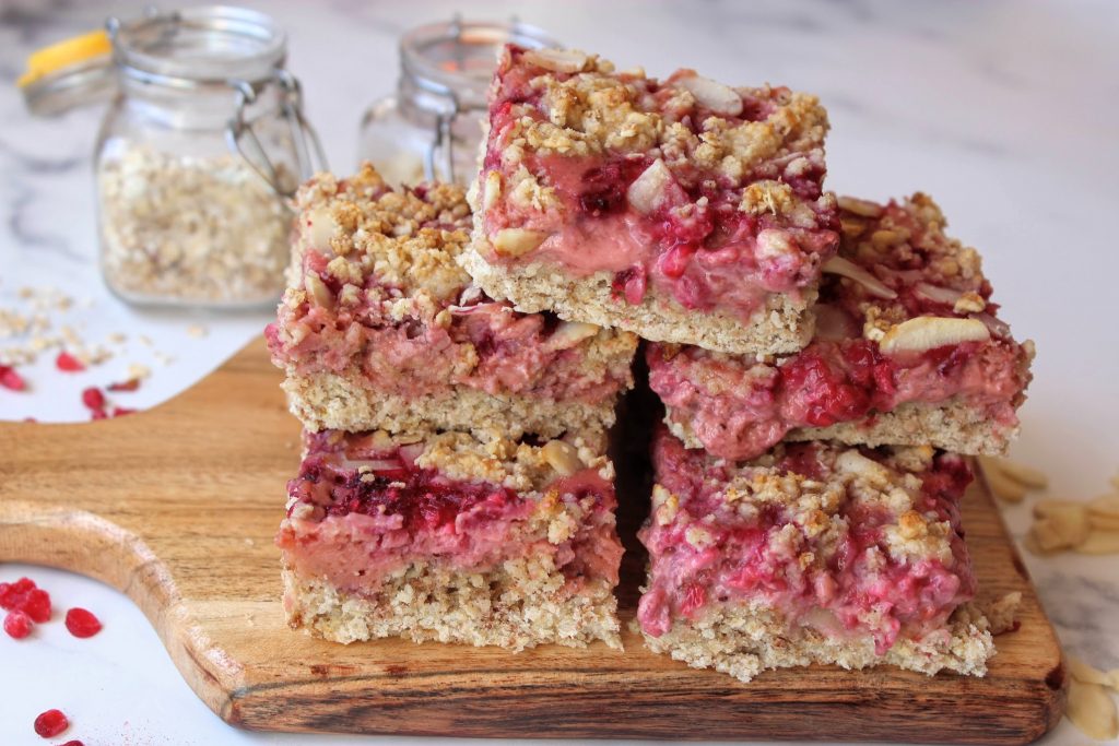 Barras de crumble de Berry Cheesecake - Blog de comida saudável de SpamellaB 3